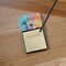 Edge Collections - 3" x 3" - Multicolor - Sticky Note Holder Refillable Dispenser Self-Sticky Note Pads, Memo Pads Blank Desk Accessories - 1 pieces